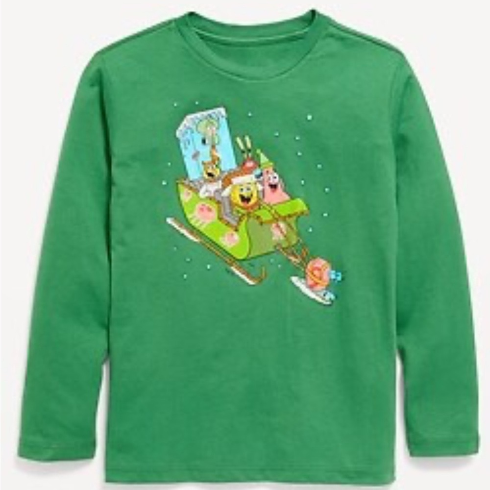 SpongeBob Kids Holiday Graphic Long Sleeve T-Shirt